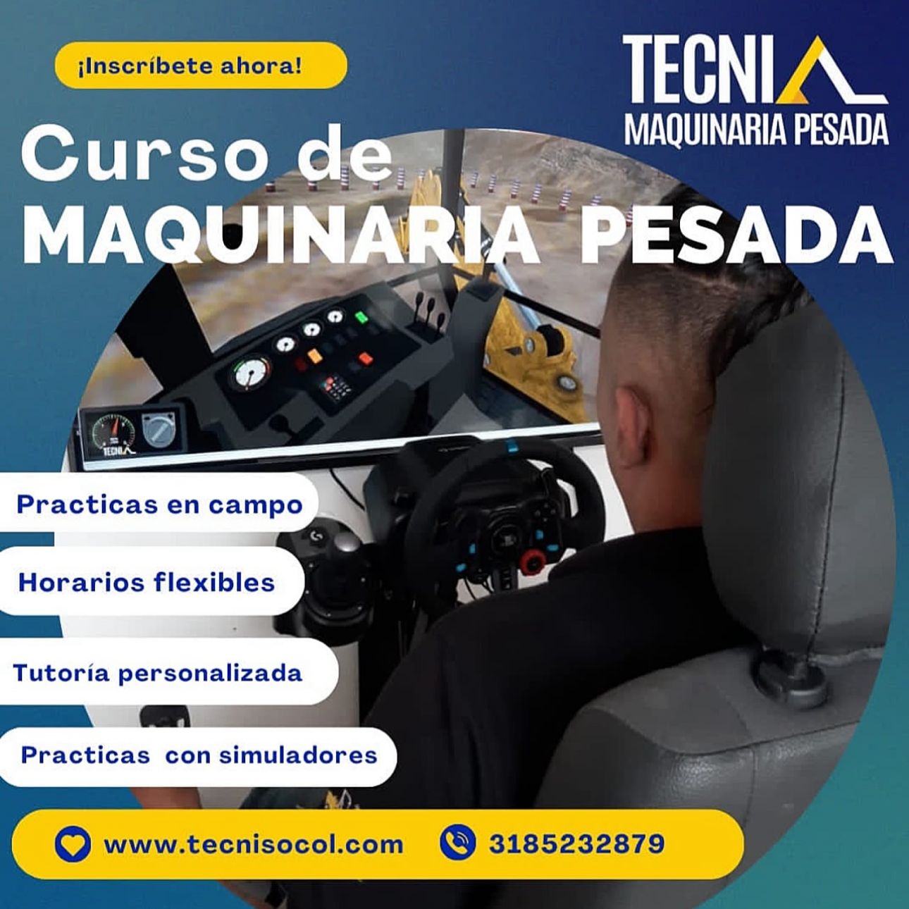 No te pierdas esta oportunidad de aprender a operar maquinaria pesada 🚜⚙️  Comunícate con nosotros y no te quedes sin tu cupo